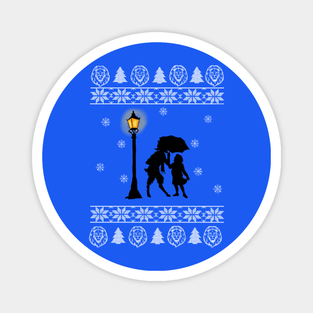 Narnia Christmas sweater Magnet by bowtie_fighter